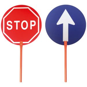 PALETA SEÑAL CON MANGO STOP-PA