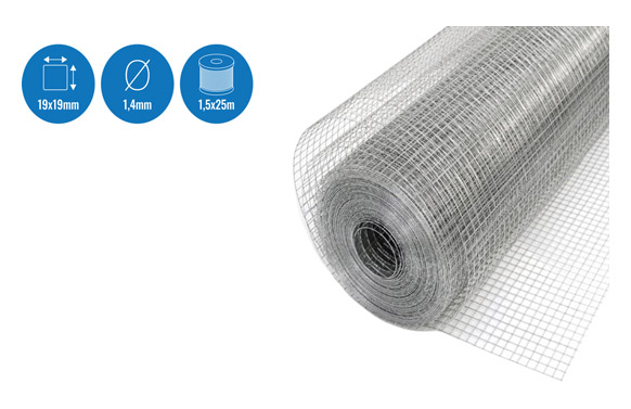 MALLA ELECTRO GALVA 19 X 19 1,