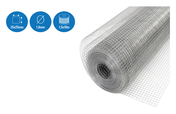 MALLA ELECTRO GALVA 25 X 25 1,