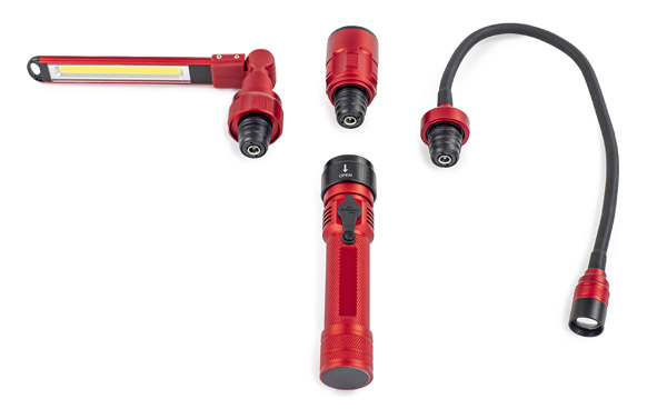 LINTERNA LED 3 CABEZALES RECAR