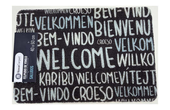 FELPUDO VINILO RIZADO SALUDOS