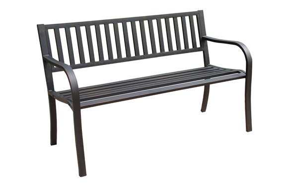 BANCO JARDIN METALICO NEGRO 12