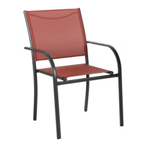 SILLON ACERO TEXTILENE GRANATE