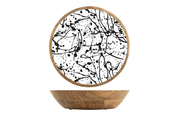 BOL MADERA MANGO DECORADO 30CM