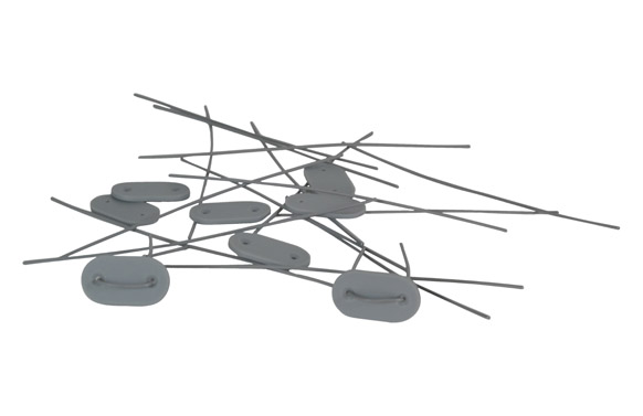 FIJACION CAÑIZO PCV GRIS 26 UD