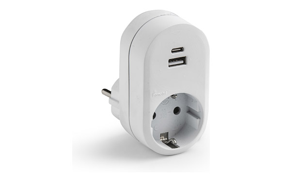 ADAPTADOR FRONT 1T 2UB BLANCO