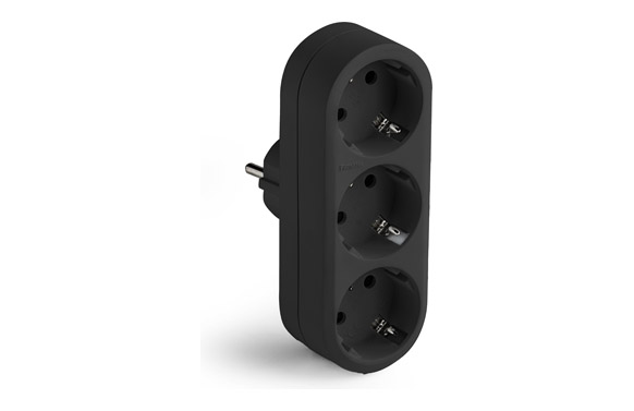 ADAPTADOR FRONT 3T NEGRO 16A 2
