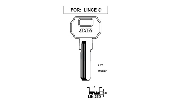 LLAVE LATON LIN-21D