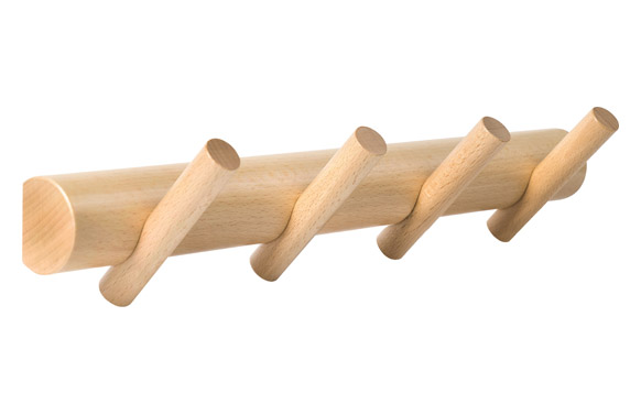 PERCHA PARED 4 GANCHOS HAYA NA