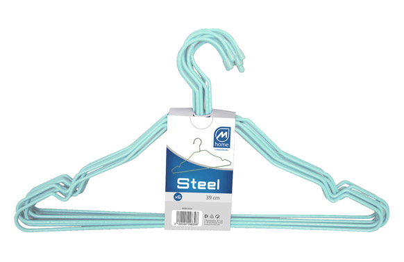PERCHA ALAMBRE AZUL 6 UDS 39 C