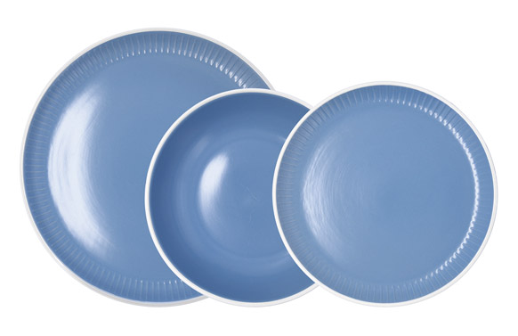 VAJILLA 12PZS AZUL MOANA BIDAS