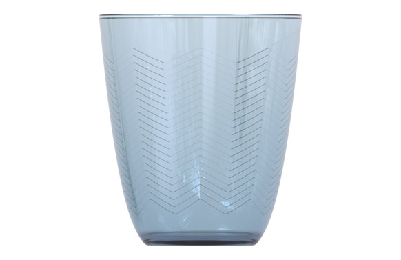 VASO CRISTAL CHEVRON 31CL AZUL