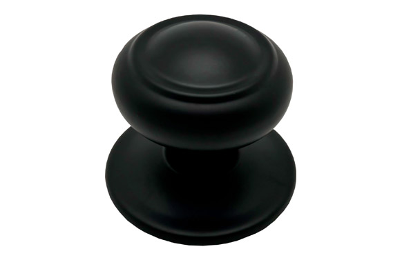 POMO PUERTA FIJO 70MM ARO NEGR