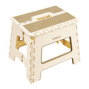 TABURETE PLEGABLE BEIGE 29X22X