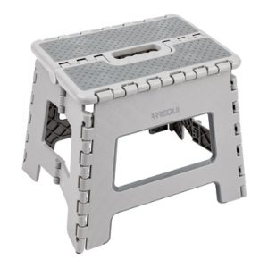 TABURETE PLEGABLE GRIS 29X22X2