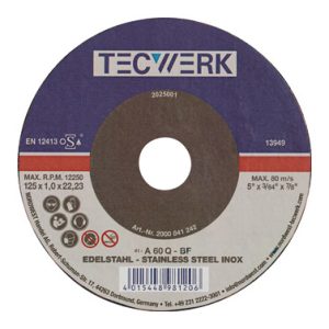 DISCO INOX RECTO 22,23MM D125x