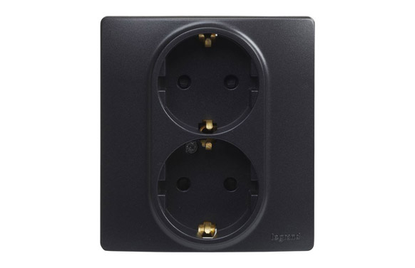 BASE ENCHUFE DOBLE 2P+T NE SER