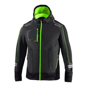 CHAQUETA TECH GR/VE FLUOR L 02