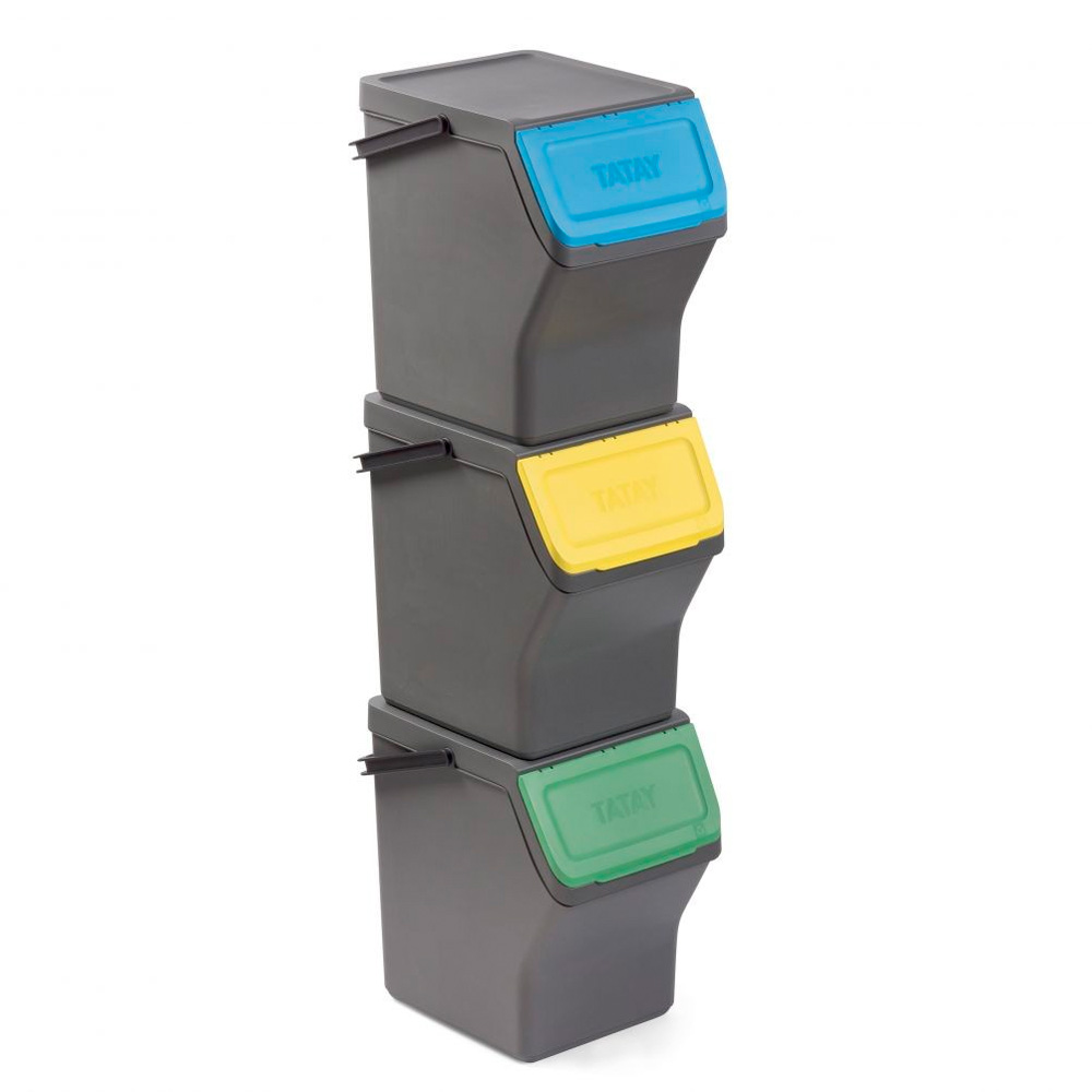 CUBO RECICLAJE MODULAR 3 UNIDA