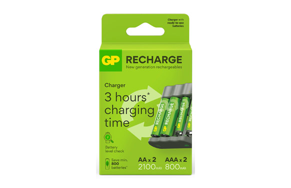 CARGADOR RECHARGE AA-AAA 2PILA