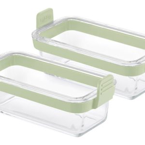 CESTAS RECT VIDRIO TRANSP SET