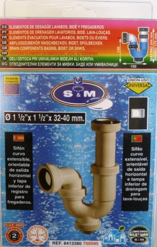 SIFON CURVO 1″ 1/2X40MM