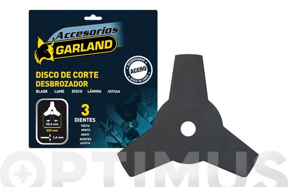 DISCO DESBROZADOR 3 DIENTES 25