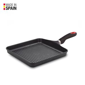 GRILL PLANCHA RAYAS 28X28CM OR