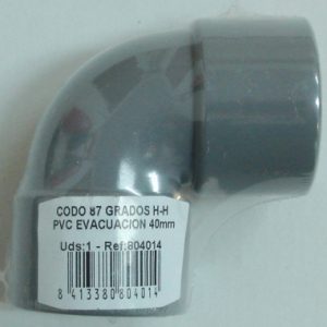 CODO EVAC H-H 87º PVC