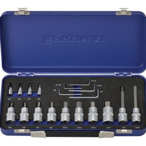 LLAVE VASO PUNTA HEXAG. 1/4 +1