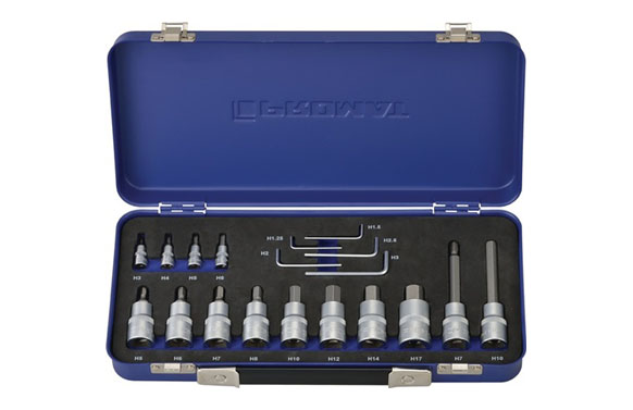 LLAVE VASO PUNTA HEXAG. 1/4 +1