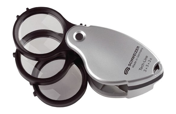 LUPA MANO PLEGABLE 2 LENTES AU