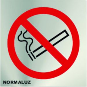 SEÑAL 120X120MM INOX ADH PROHI