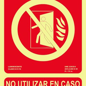 SEÑAL 210X300MM PVC LUMI NO UT