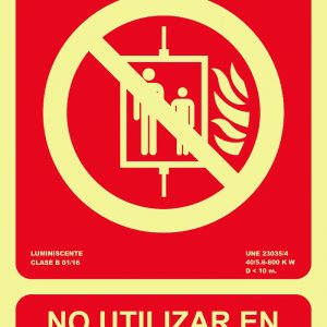 SEÑAL 210X300MM PVC LUMI NO UT