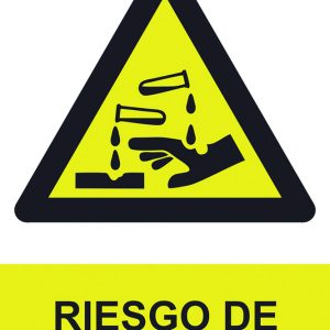 SEÑAL 210X300MM PVC RIESGO DE