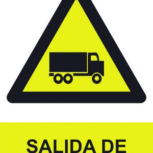 SEÑAL 210X300MM PVC SALIDA DE