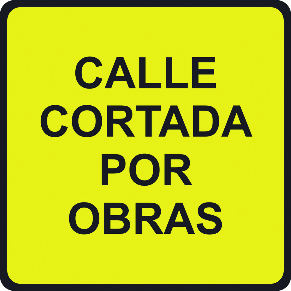 SEÑAL VIAL 500X500MM METALICA