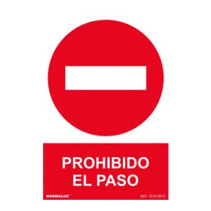 SEÑAL 210X300MM PVC PROHIBIDO