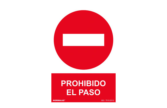 SEÑAL 210X300MM PVC PROHIBIDO