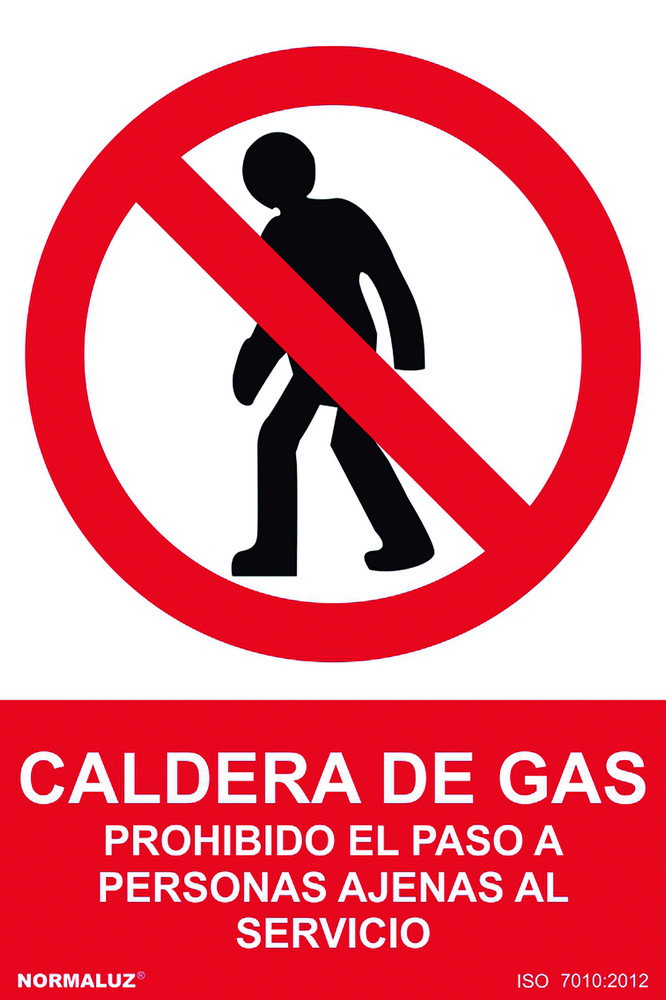 SEÑAL 210X300MM PVC CALDERA DE