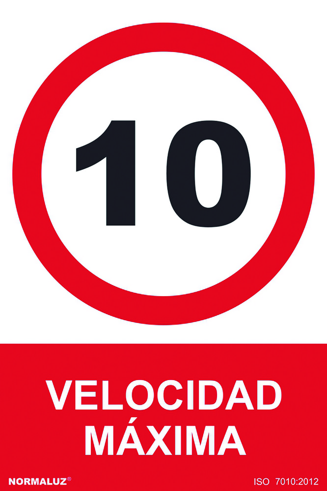 SEÑAL 210X300MM PVC VELOCIDAD
