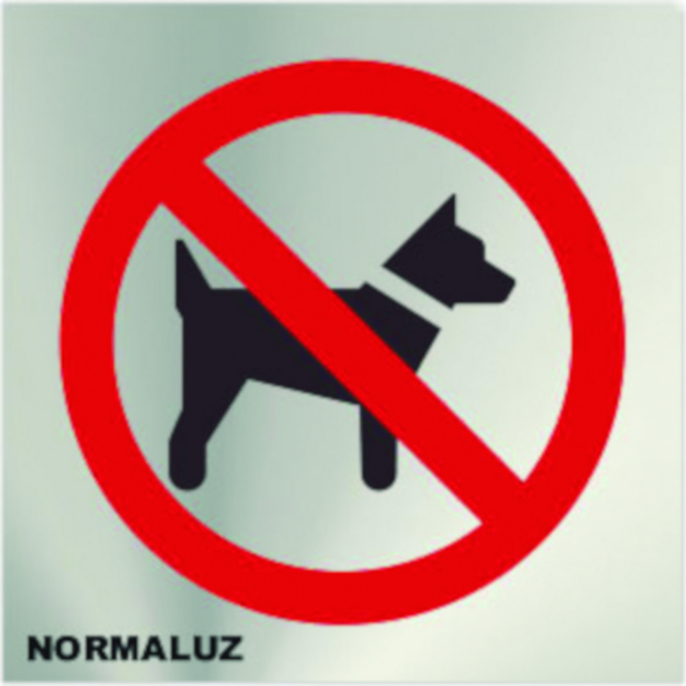 SEÑAL 120X120MM INOX ADH PROHI