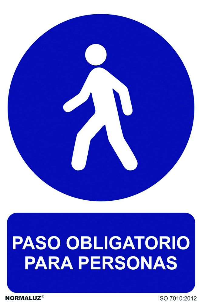 SEÑAL 210X300MM PVC PASO OBLIG