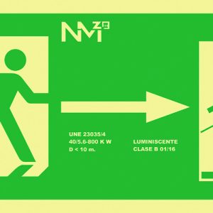 SEÑAL 320X160MM PVC LUMI EVACU