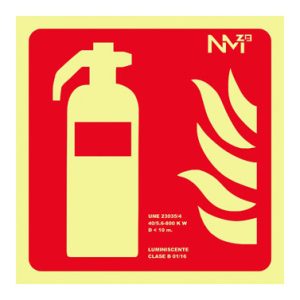 SEÑAL 210X210MM PVC LUMI EXTIN