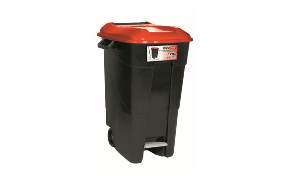 CONTENEDOR BAS. 120LT C/RUED/P