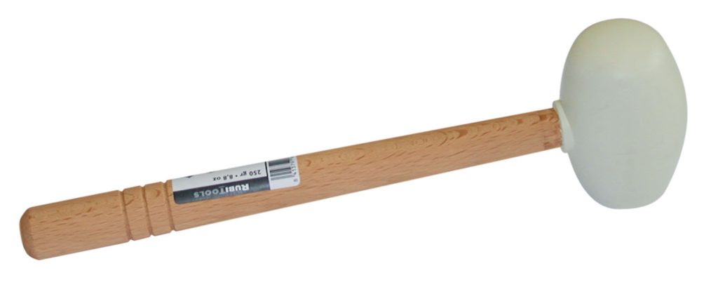 MAZA GOMA BLANCA CARAS PLANA Y