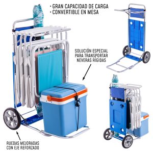 CARRO PORTA SILLAS PLAYA 50X76