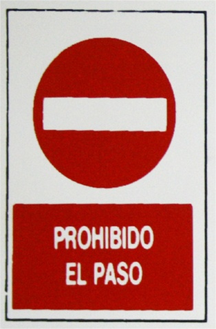 PLACA ADH PROH.PASO 300X200X1M